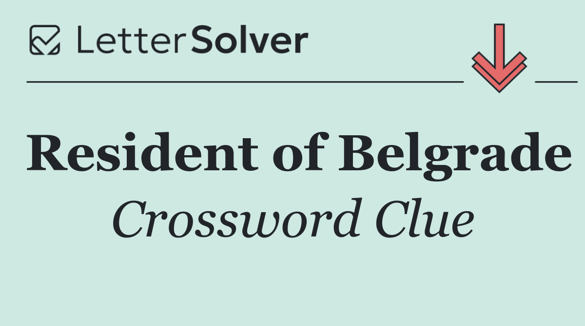 Resident of Belgrade