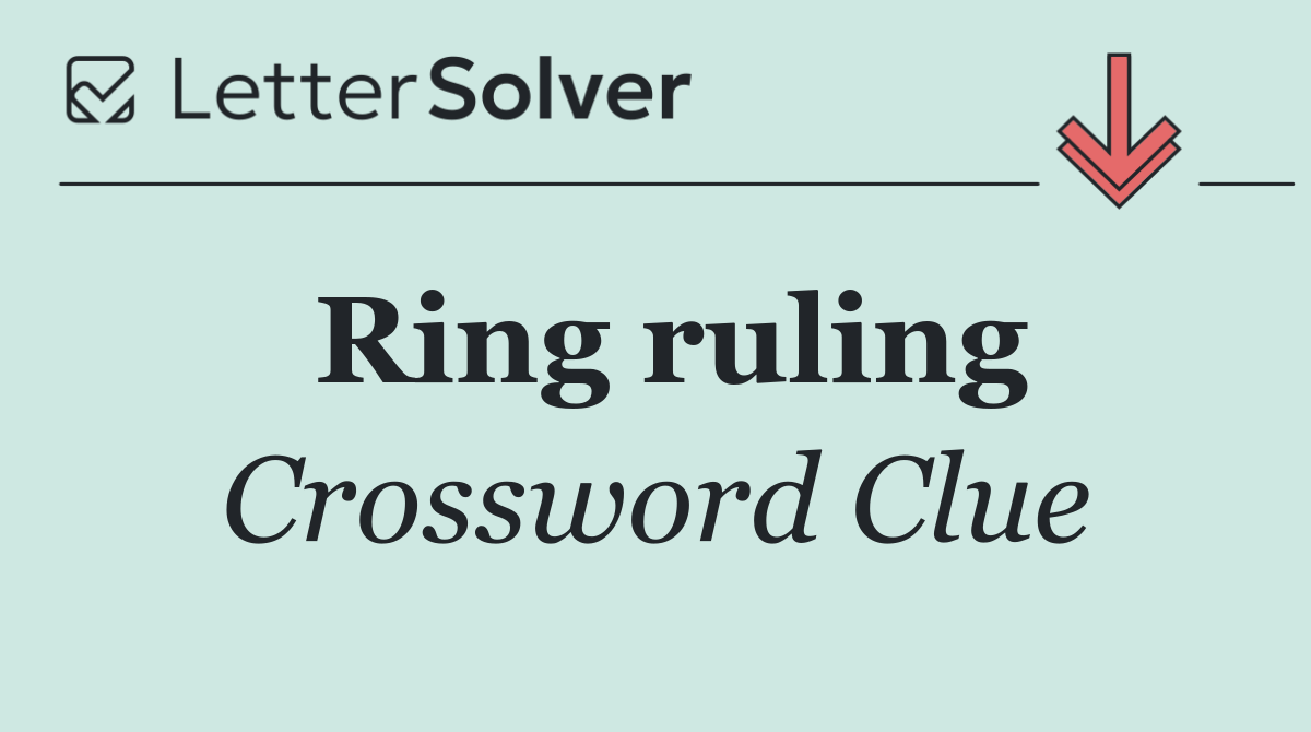 Ring ruling