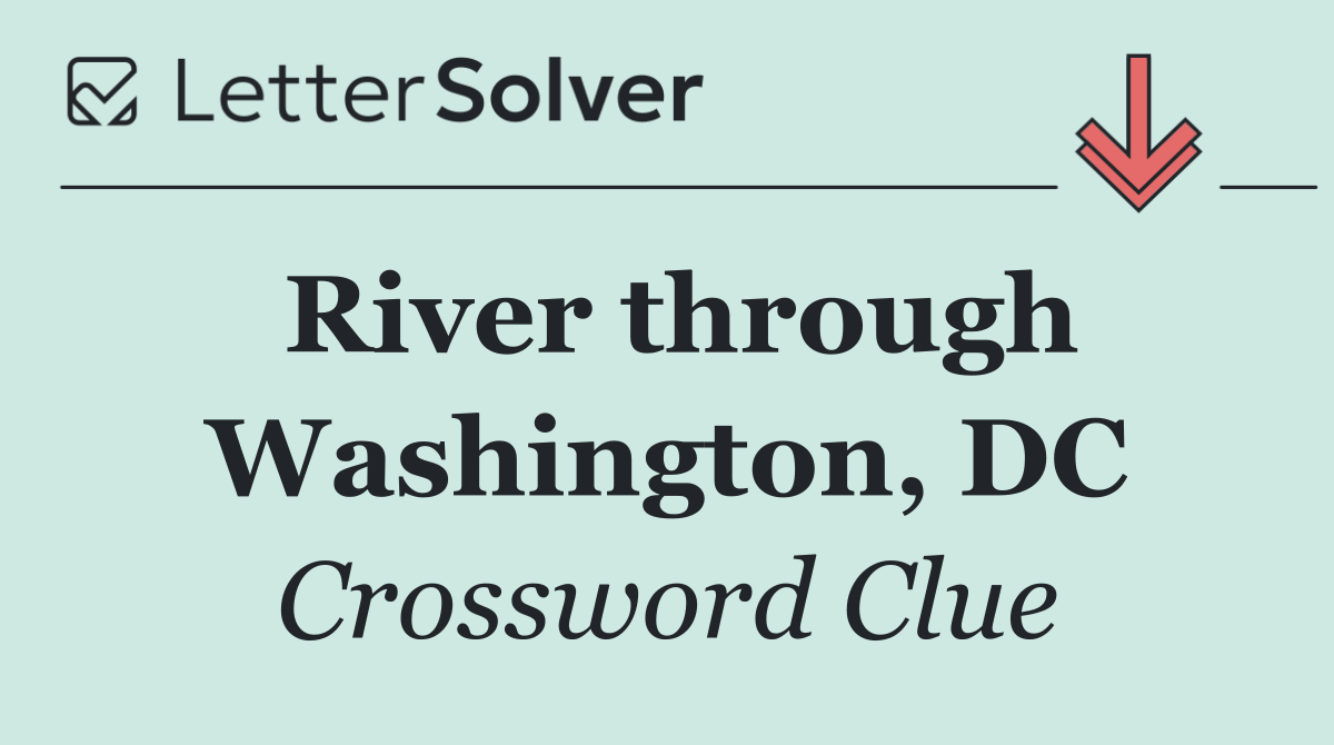 River through Washington, DC