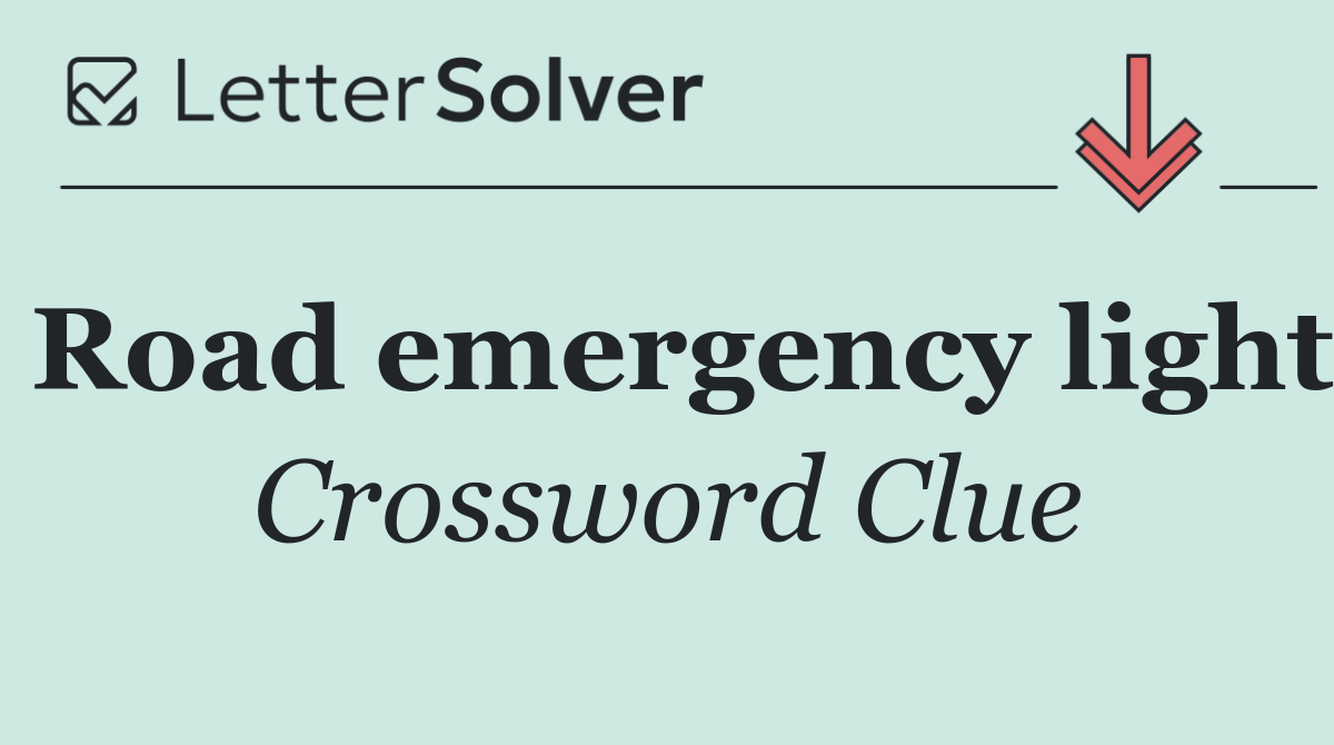 Road emergency light