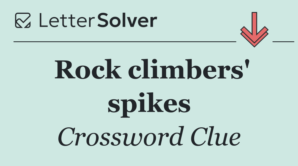 Rock climbers' spikes