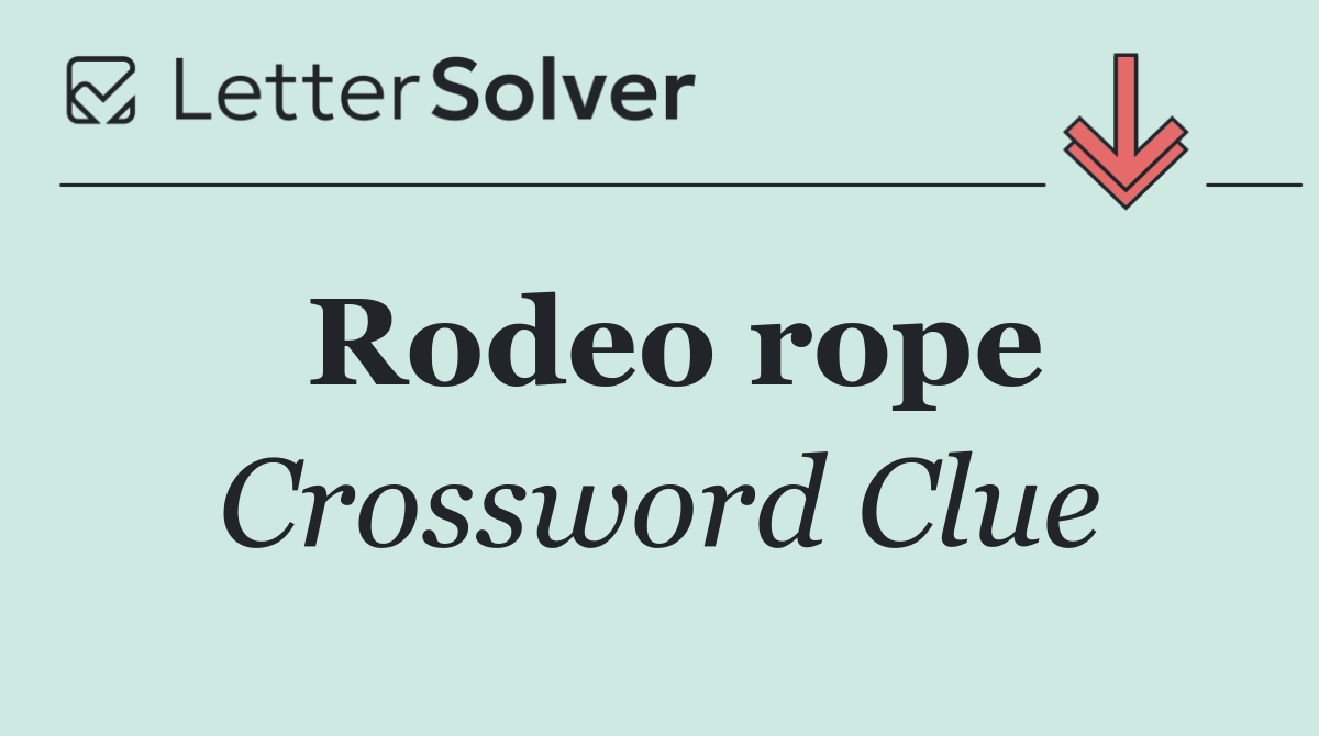 Rodeo rope