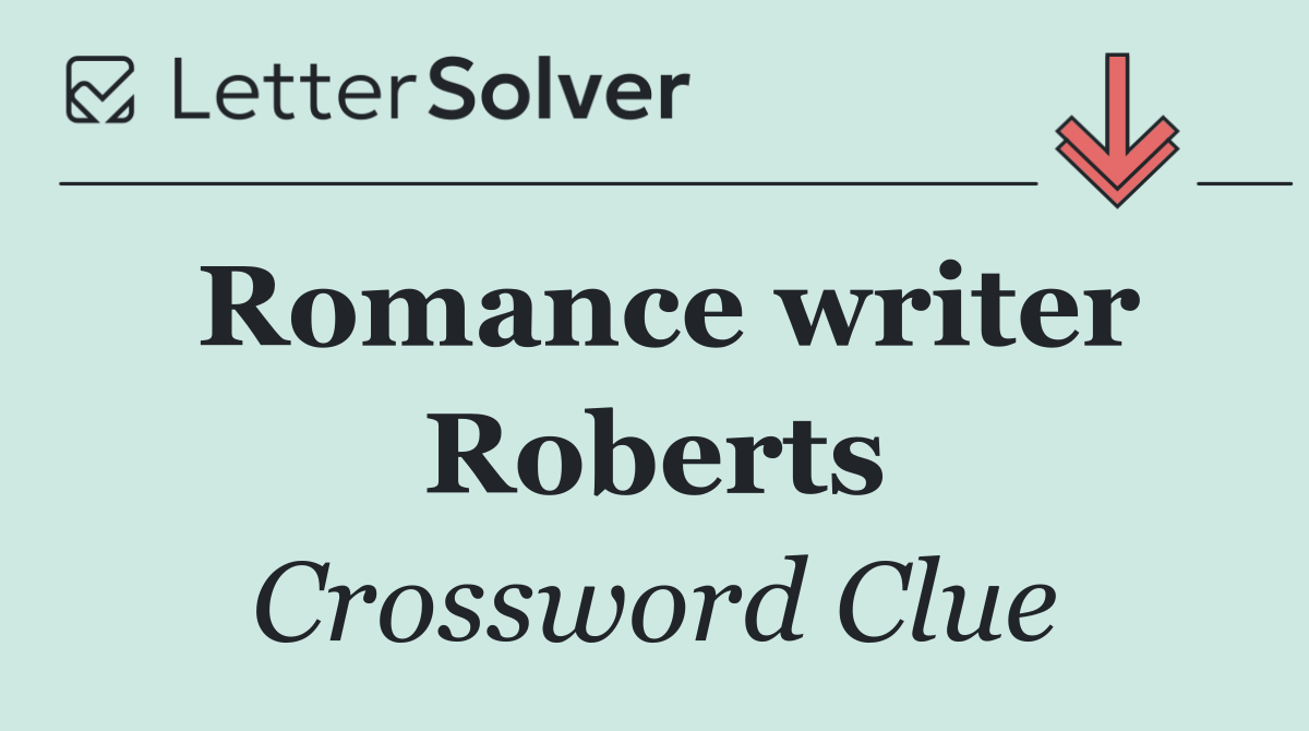 Romance writer Roberts
