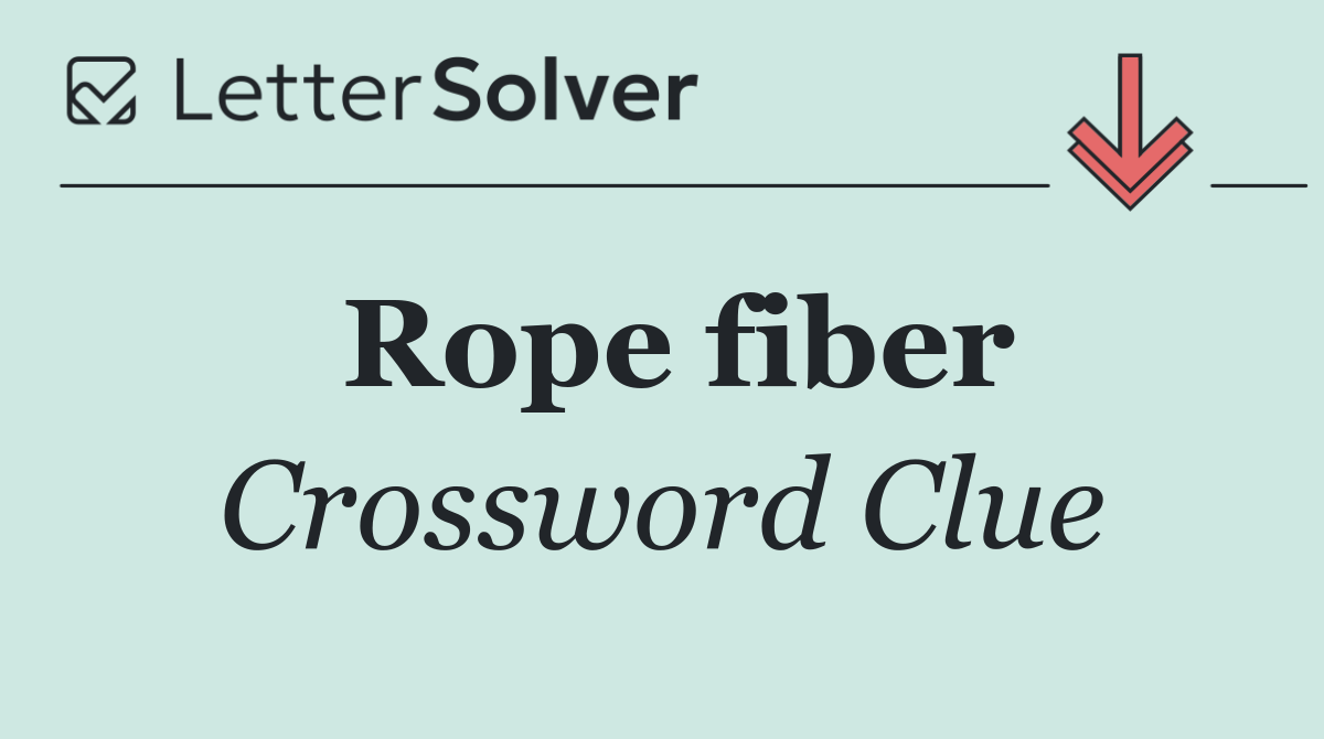 Rope fiber