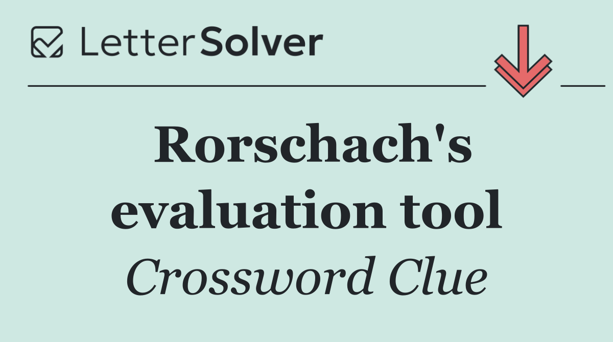 Rorschach's evaluation tool