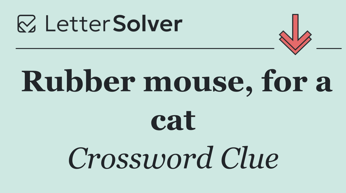 Rubber mouse, for a cat