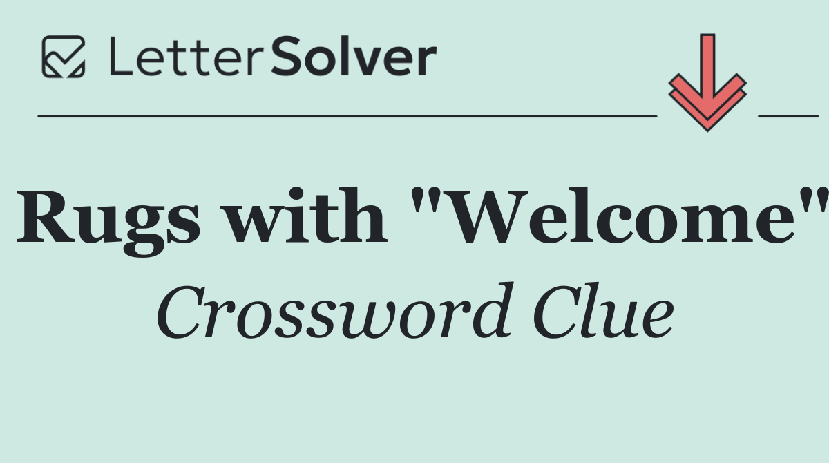 Rugs with "Welcome"