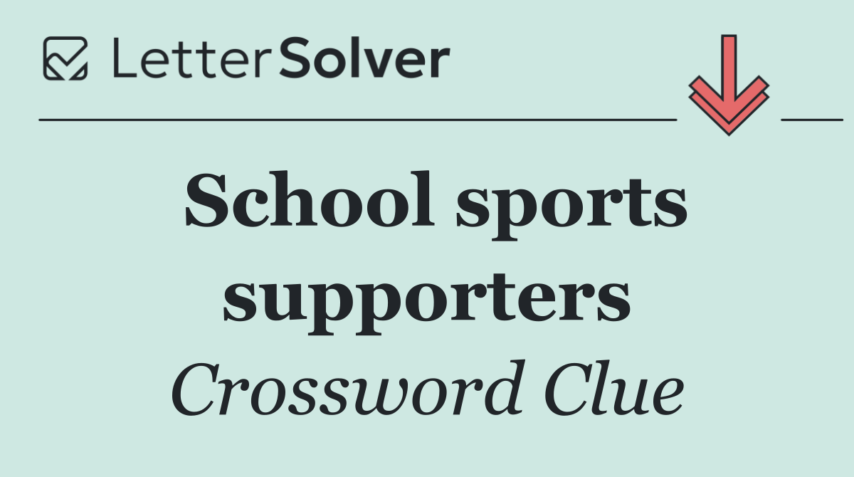 School sports supporters