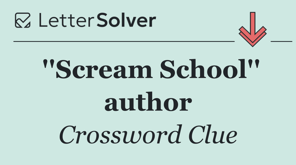 ''Scream School'' author