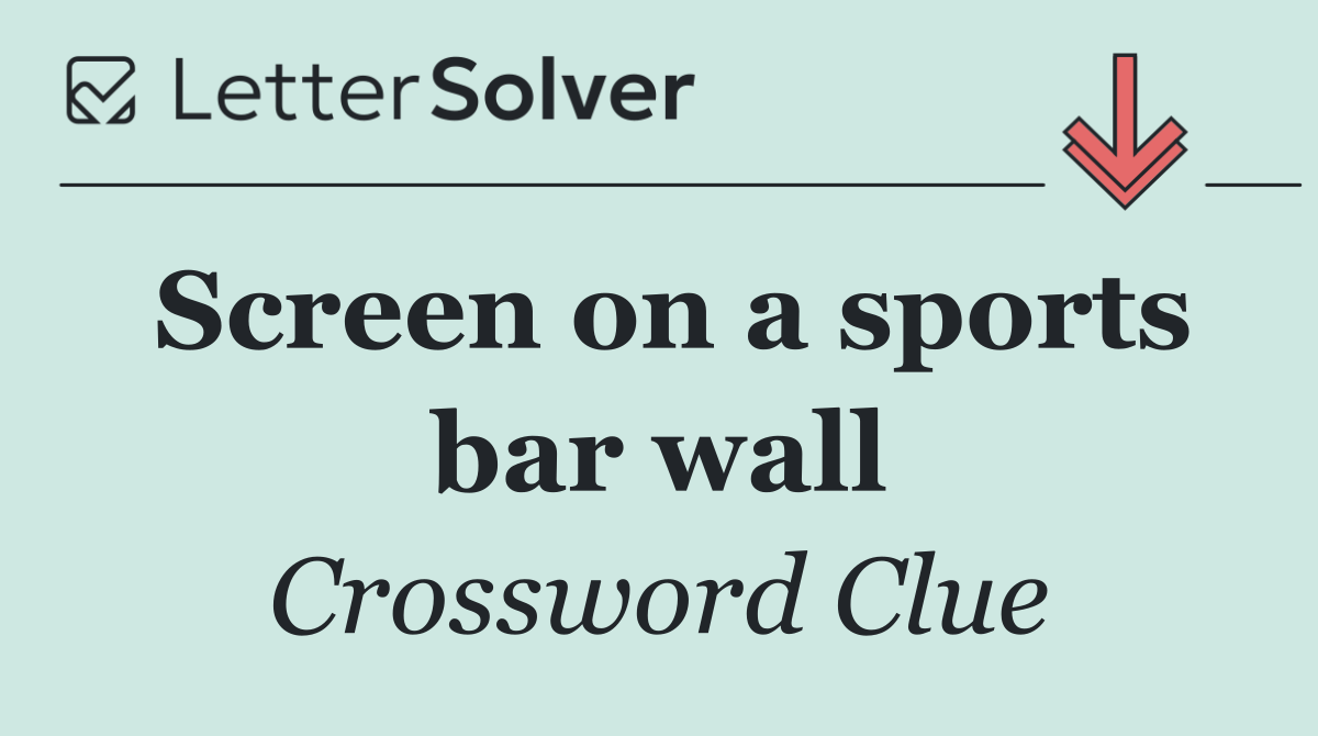 Screen on a sports bar wall