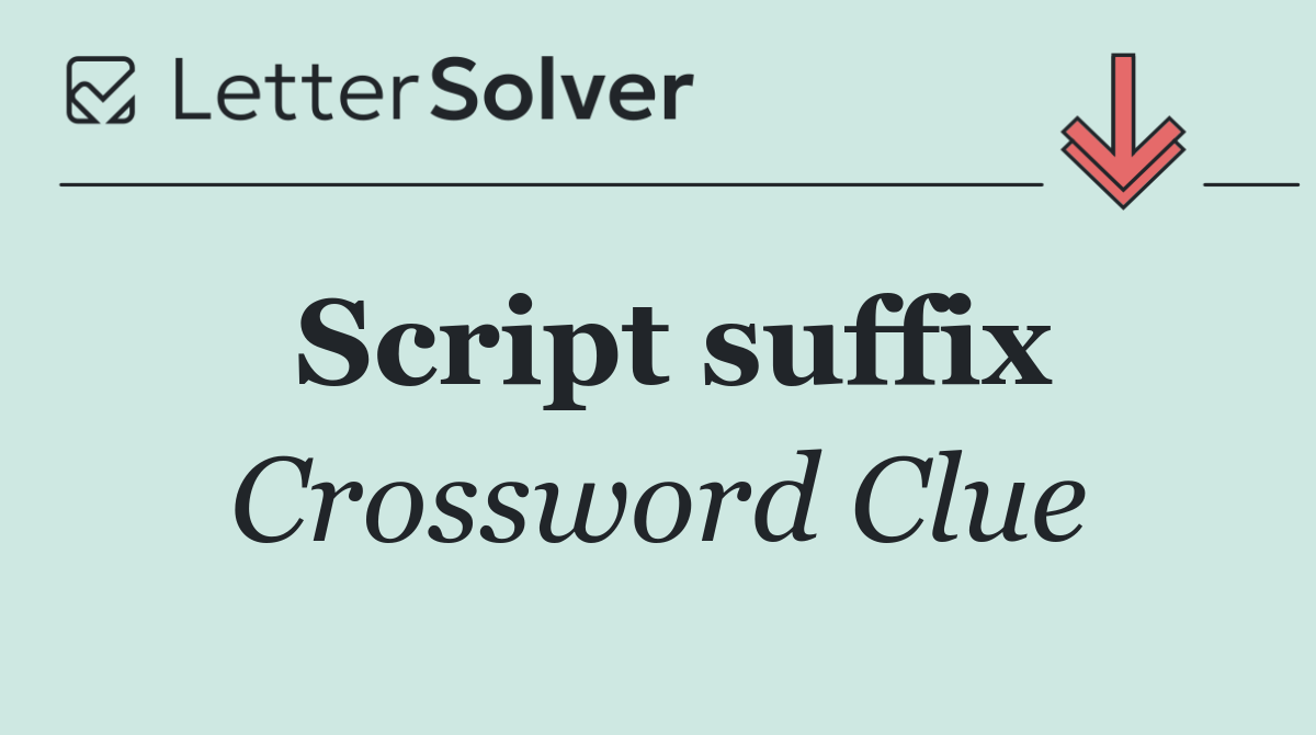 Script suffix