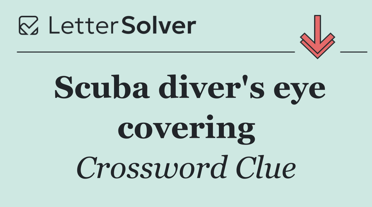 Scuba diver's eye covering