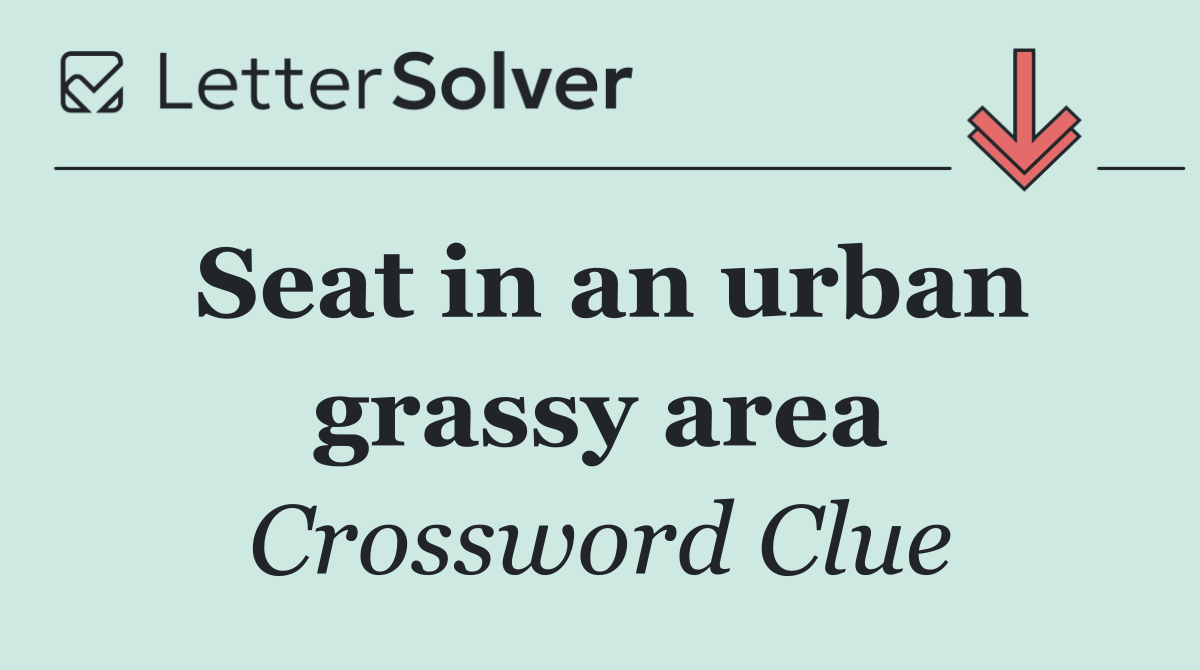 Seat in an urban grassy area