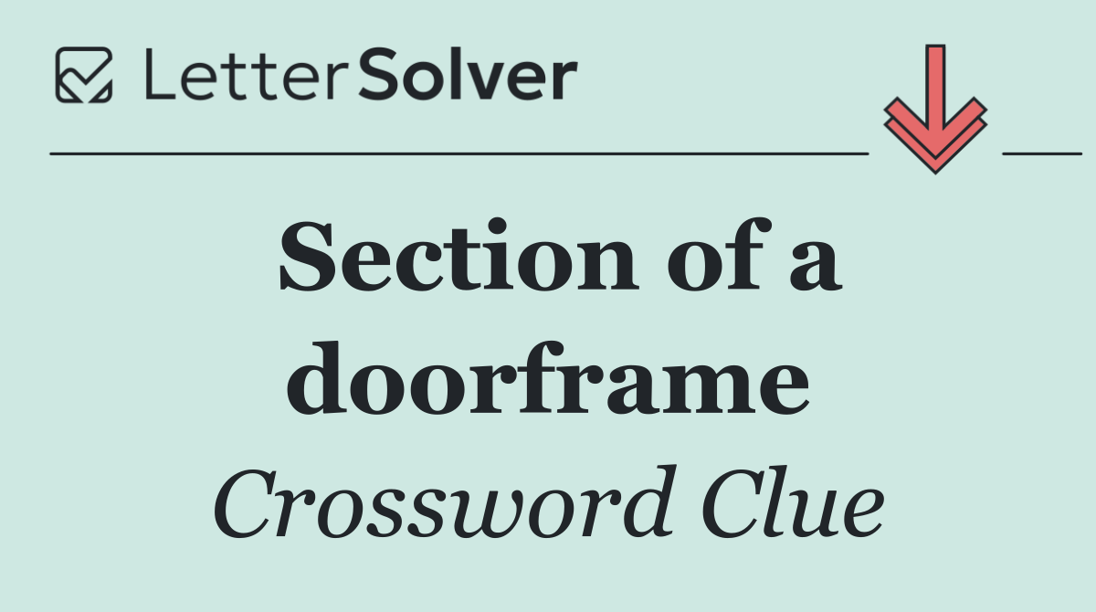Section of a doorframe