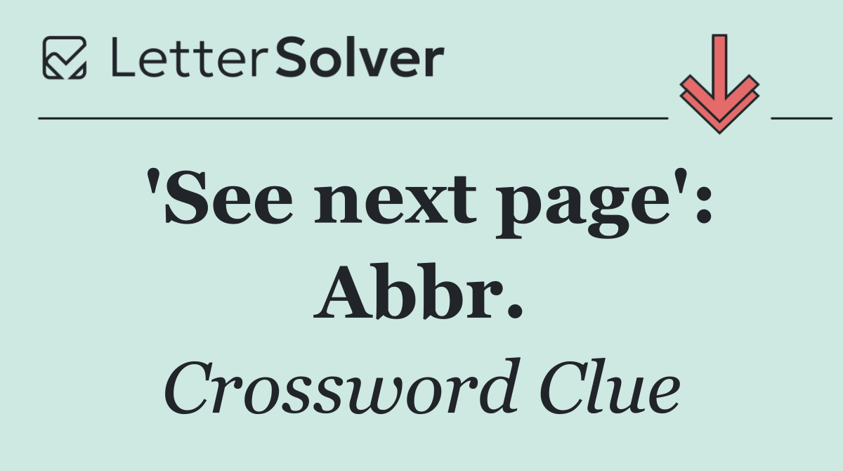 'See next page': Abbr.