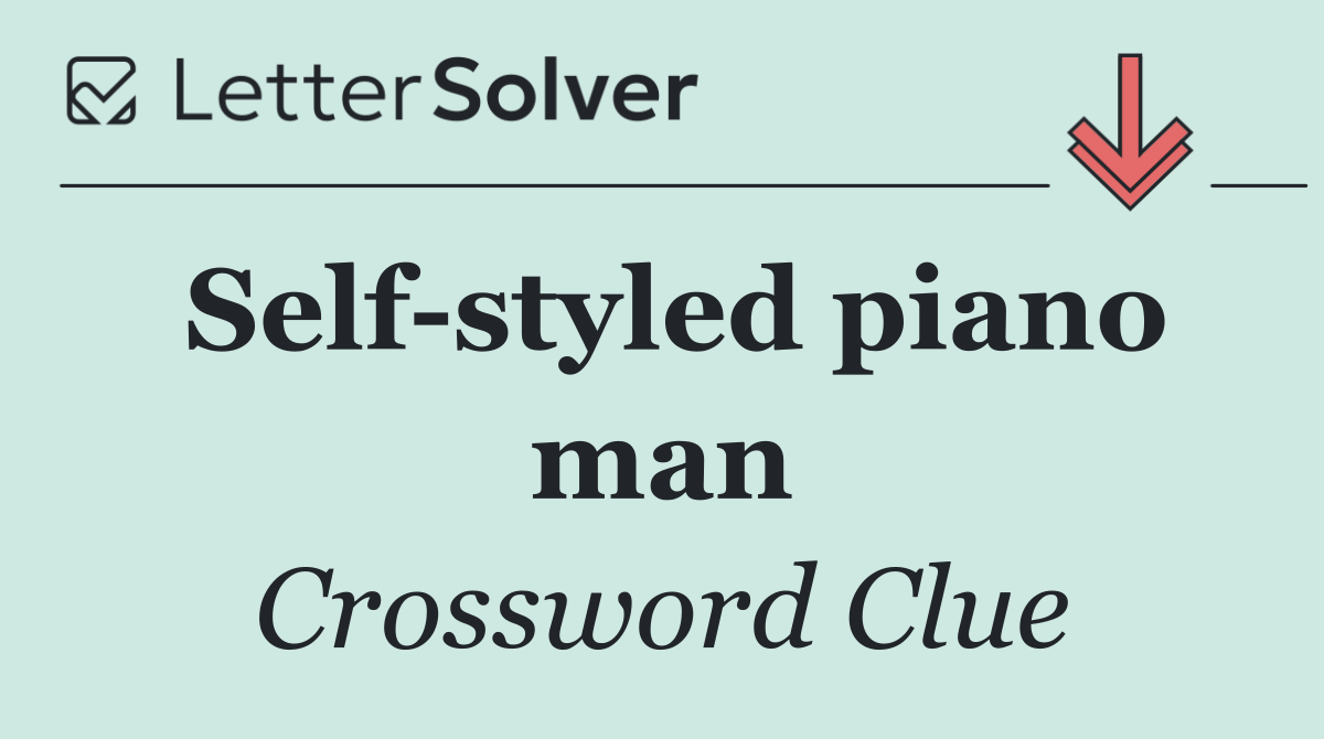 Self styled piano man