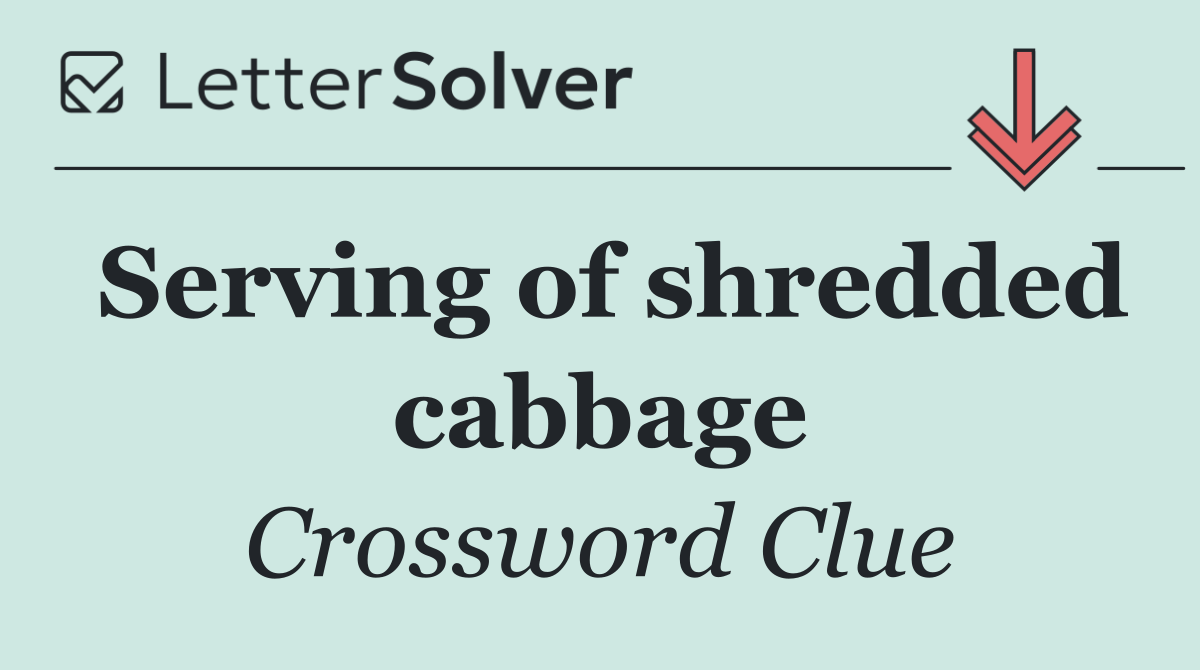 Serving of shredded cabbage
