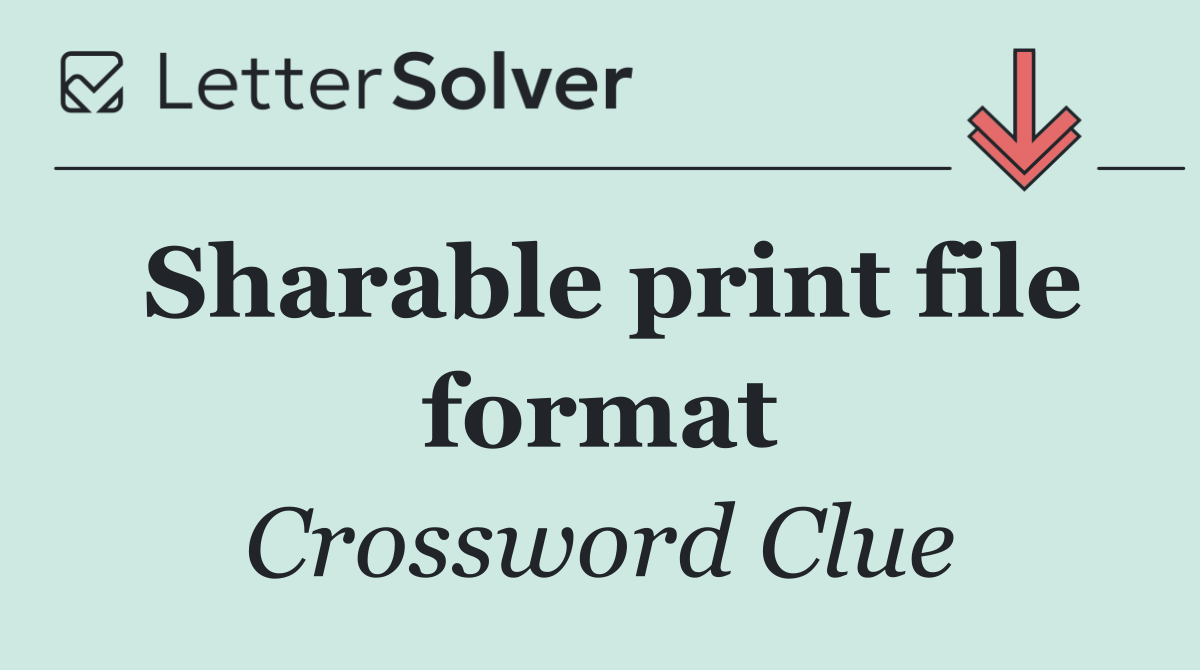 Sharable print file format