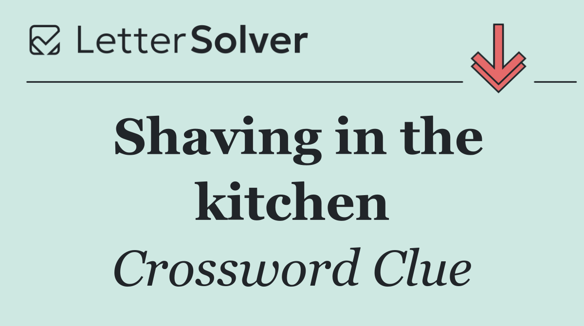 Shaving in the kitchen