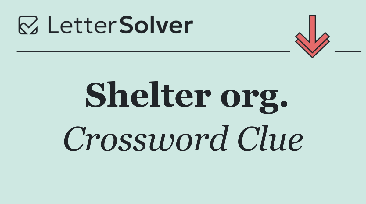 Shelter org.