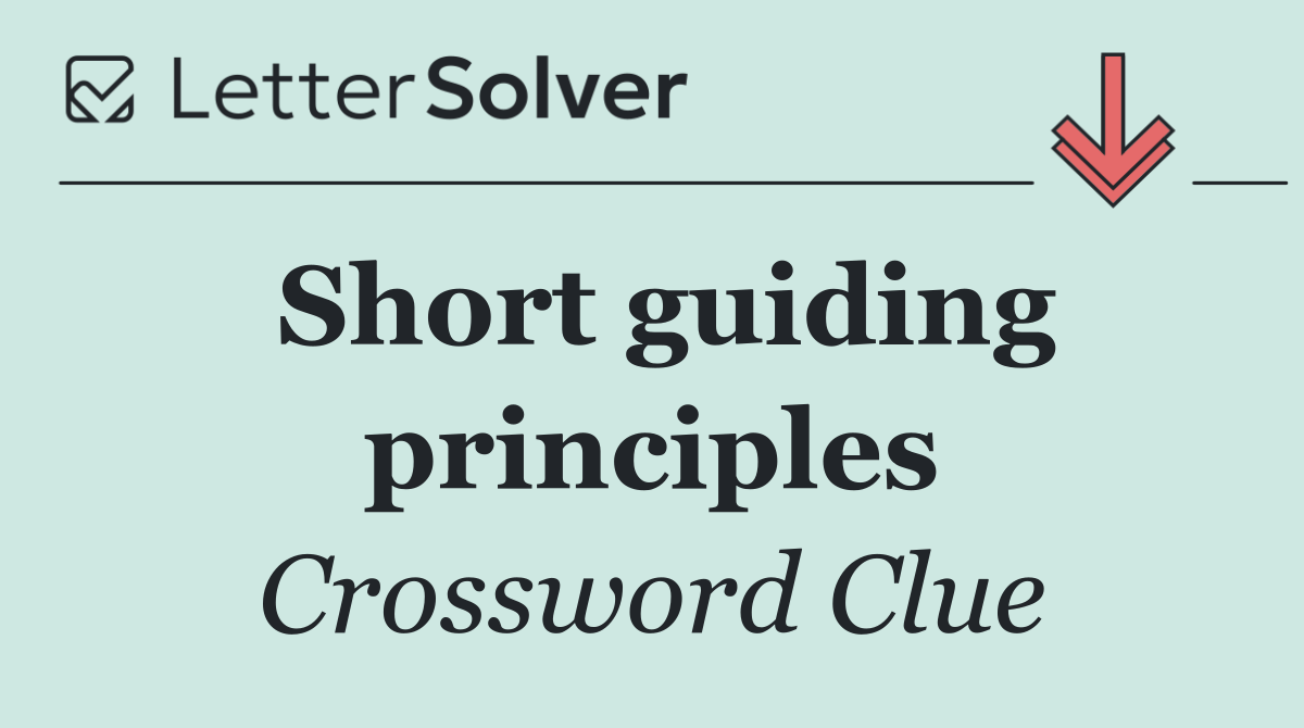Short guiding principles