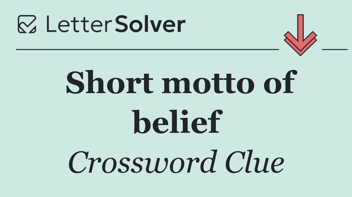 Short motto of belief