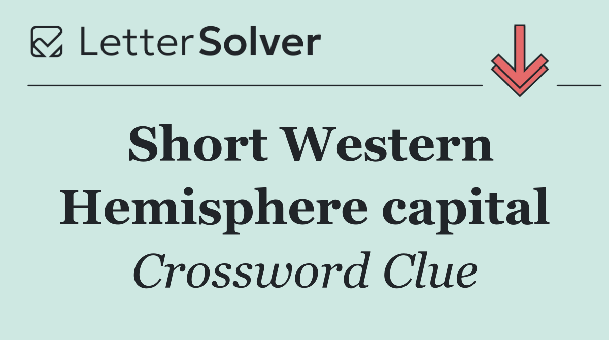 Short Western Hemisphere capital