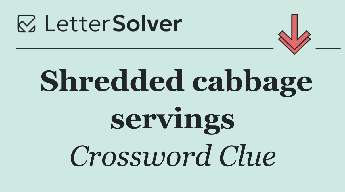 Shredded cabbage servings