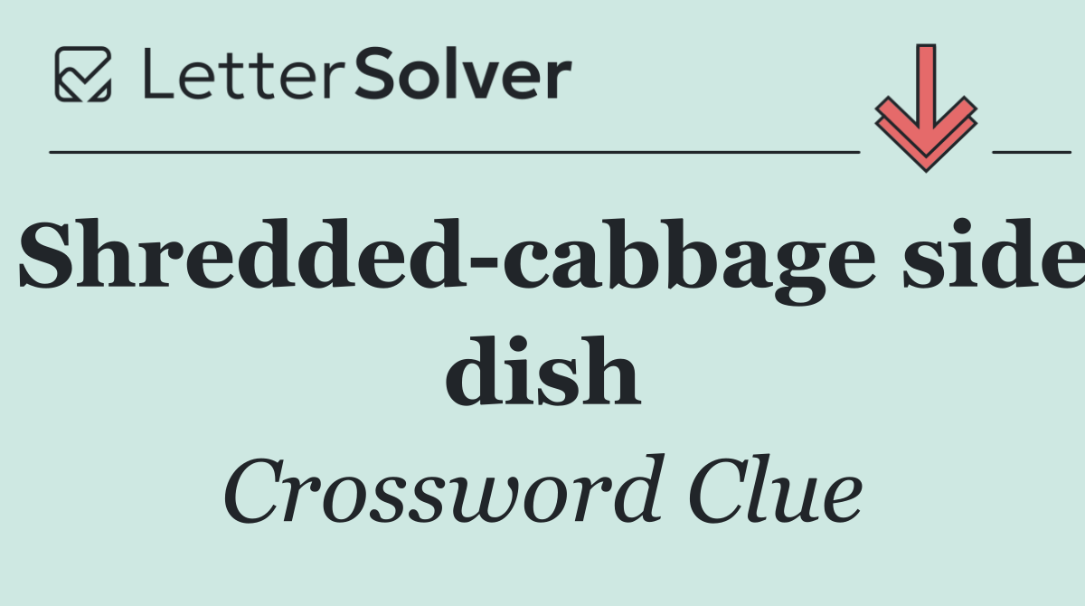 Shredded cabbage side dish