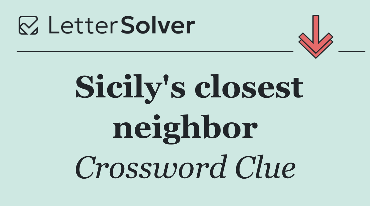 Sicily's closest neighbor