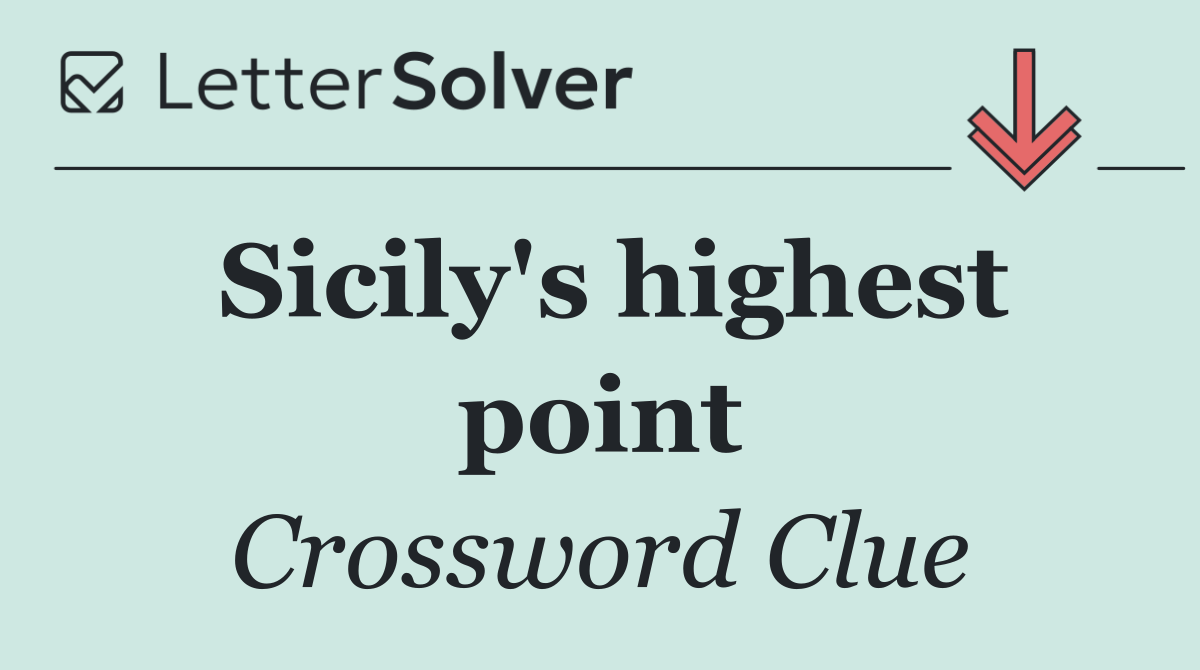 Sicily's highest point