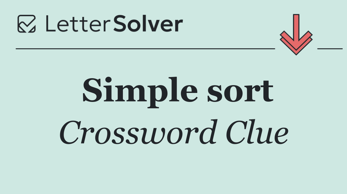 Simple sort