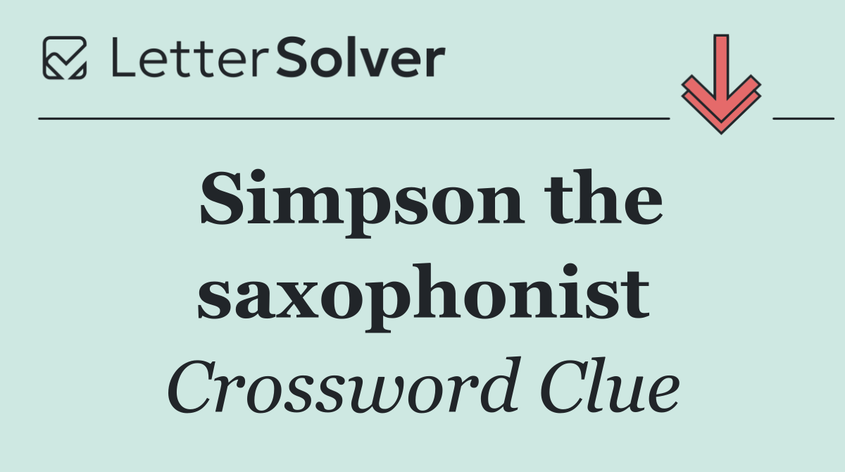 Simpson the saxophonist