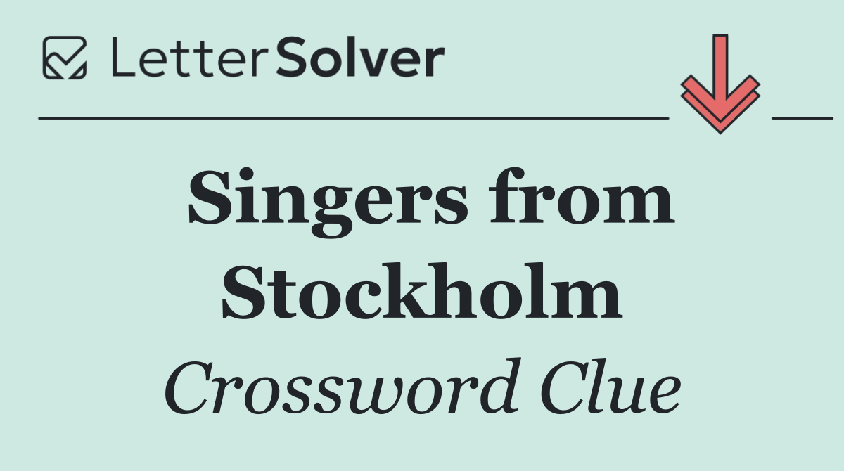 Singers from Stockholm