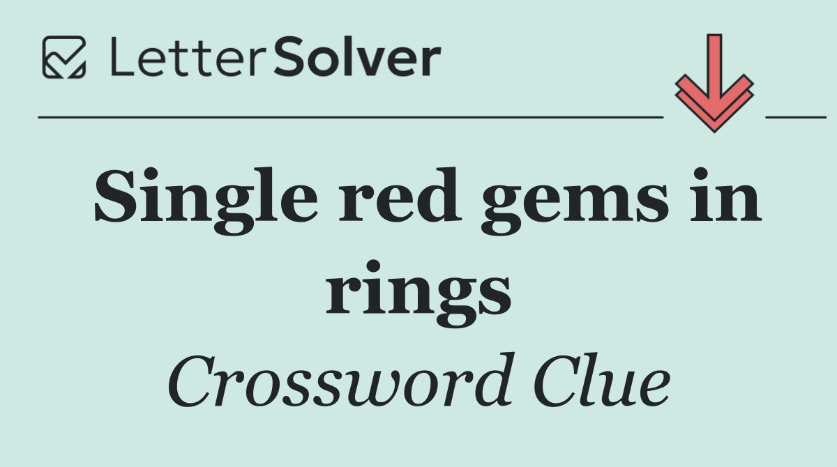 Single red gems in rings