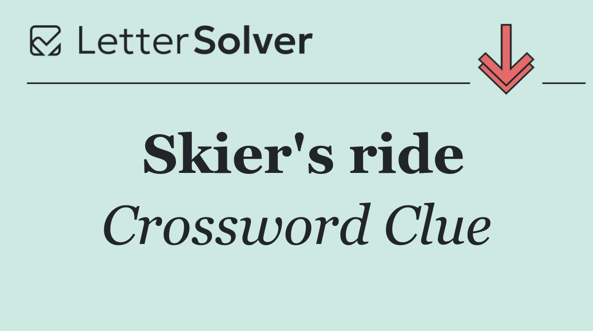 Skier's ride