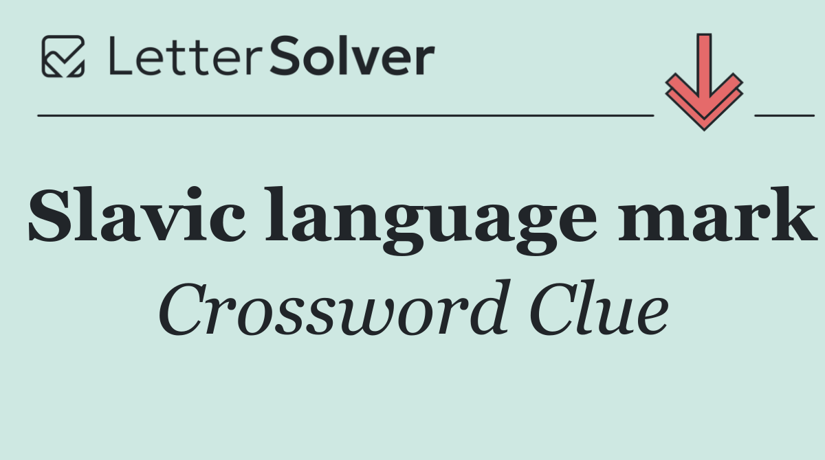 Slavic language mark