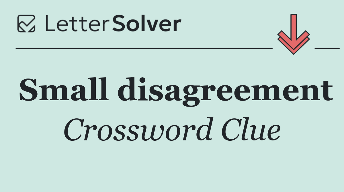 Small disagreement
