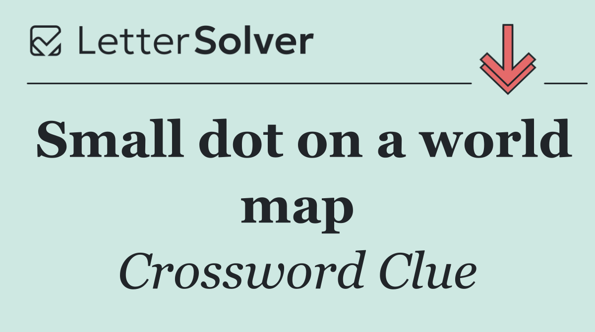 Small dot on a world map