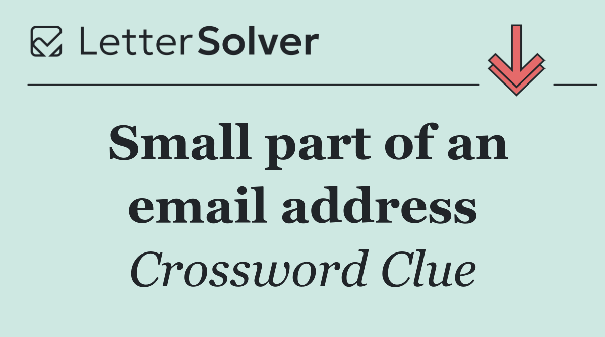 Small part of an email address