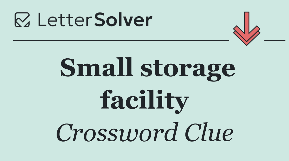 Small storage facility