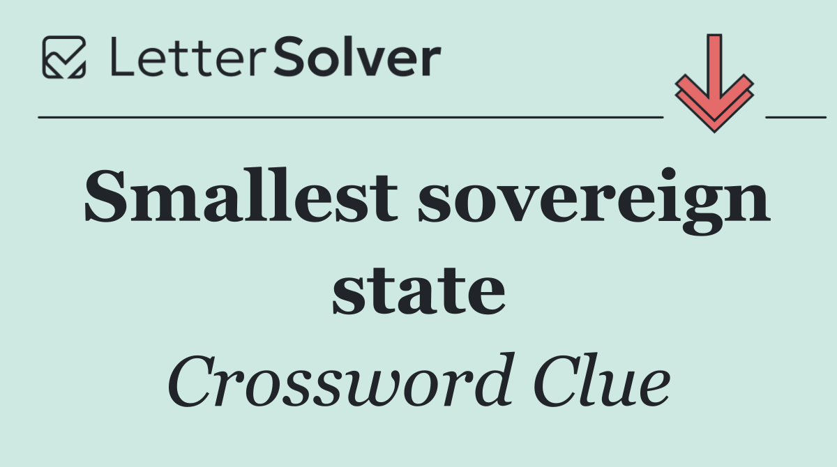 Smallest sovereign state
