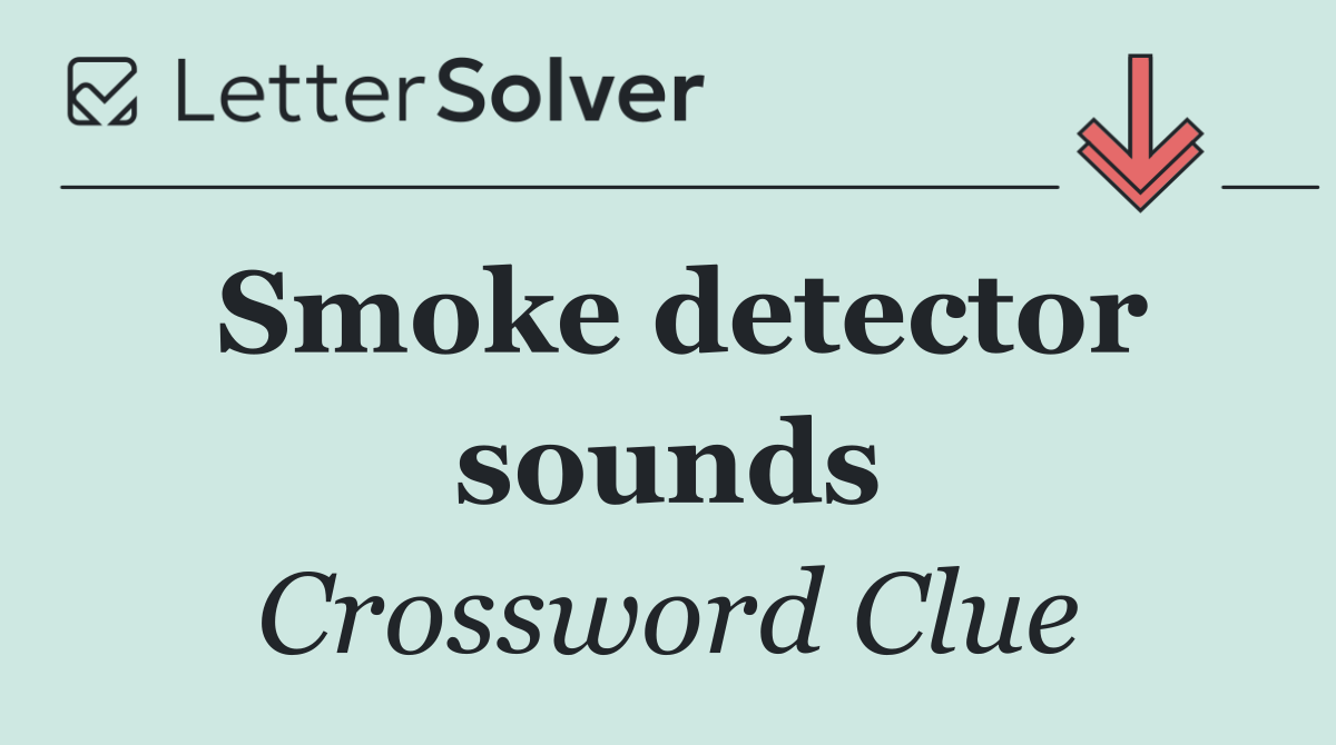 Smoke detector sounds