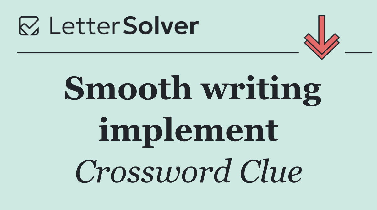 Smooth writing implement