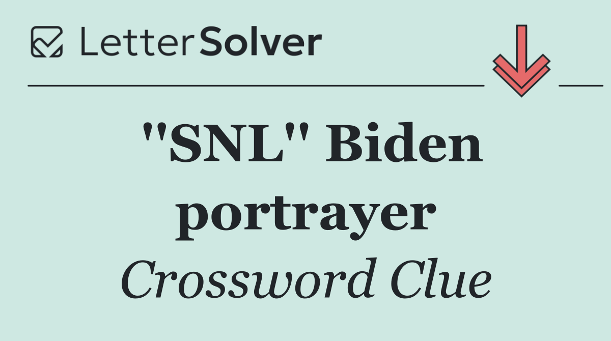 ''SNL'' Biden portrayer