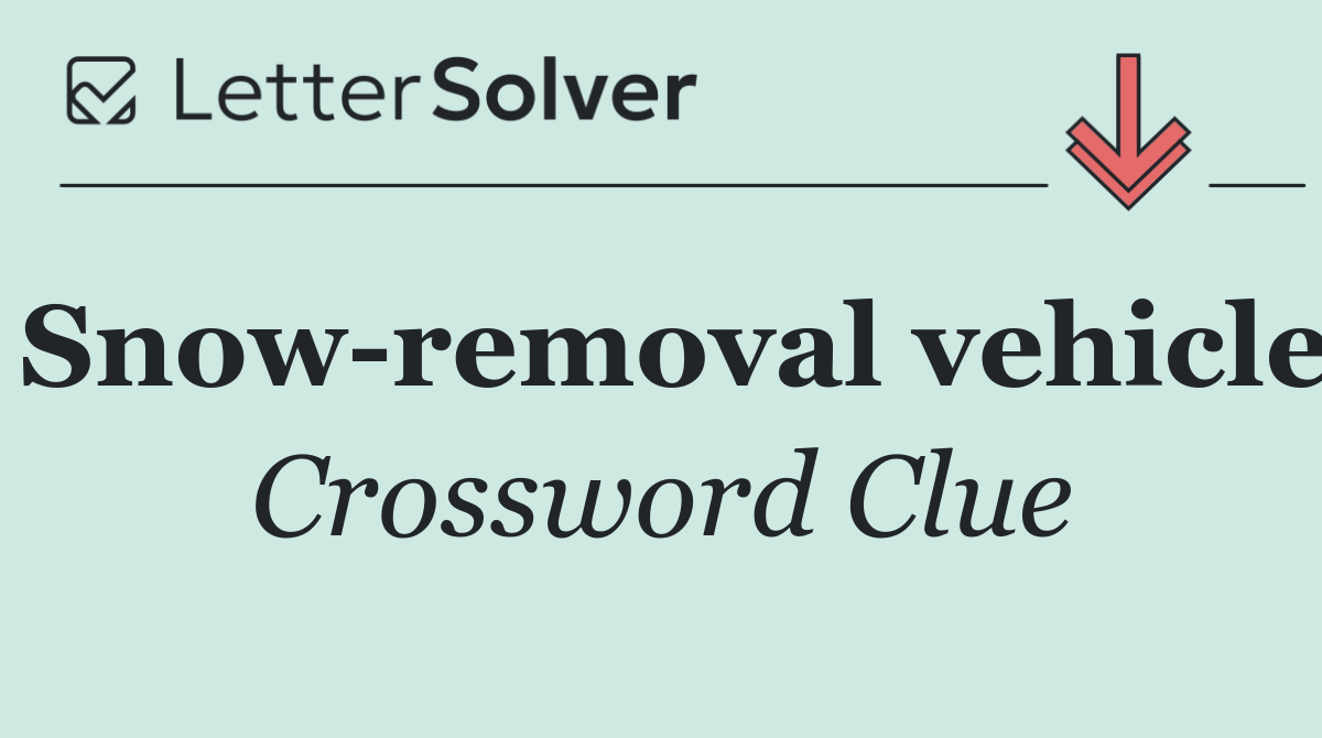 Snow removal vehicle