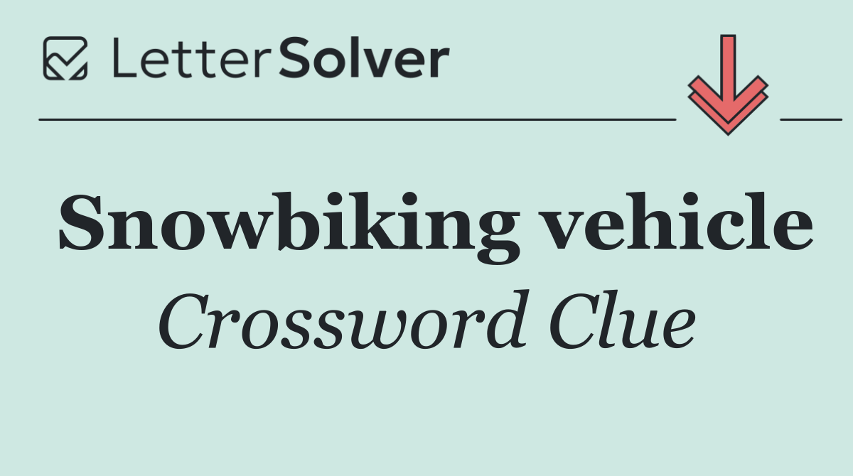 Snowbiking vehicle