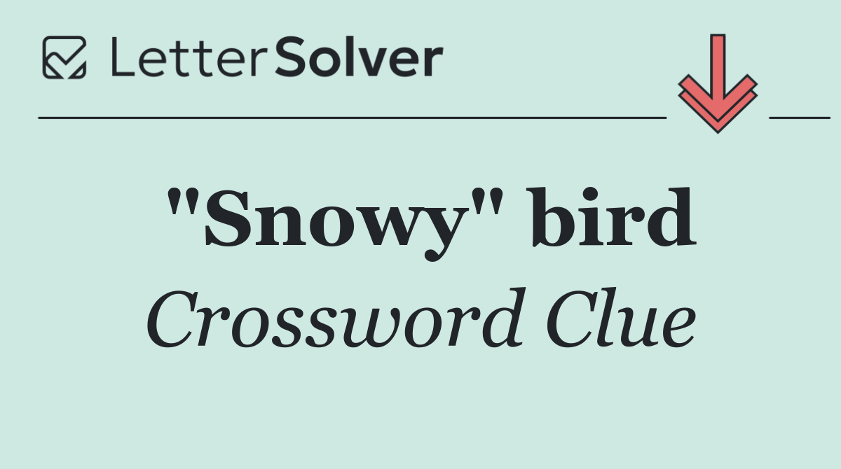 "Snowy" bird