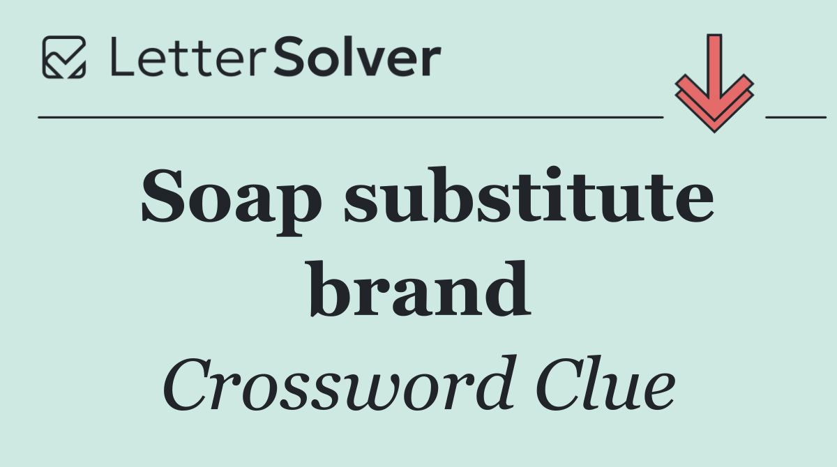 Soap substitute brand