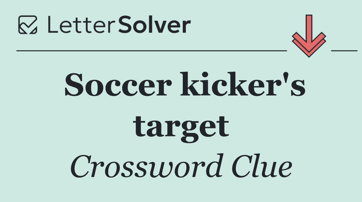 Soccer kicker's target